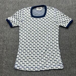 Givenchy Sport Dog Shirt Top Size‎ 36 Designer Chic Capsule Classic Womens